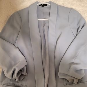 Express Ruched sleeve Boyfriend Blazer